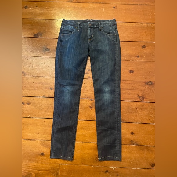 Hudson Jeans Dark Blue Mid-Rise Skinny Jeans Size 27 - Picture 2 of 15